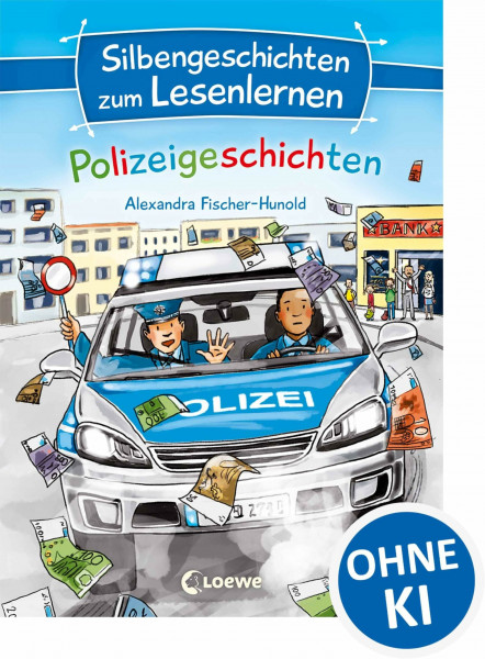 Silbengeschichten zum Lesenlernen - Polizeigeschichten: Lesetraining für die Grundschule - Lesetexte mit farbiger Silbenmarkierung