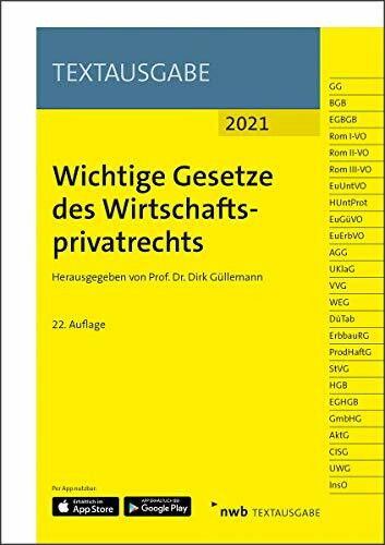 Wichtige Gesetze des Wirtschaftsprivatrechts (Textausgabe)