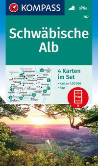 KOMPASS Wanderkarten-Set 767 Schwäbische Alb (4 Karten) 1:50.000