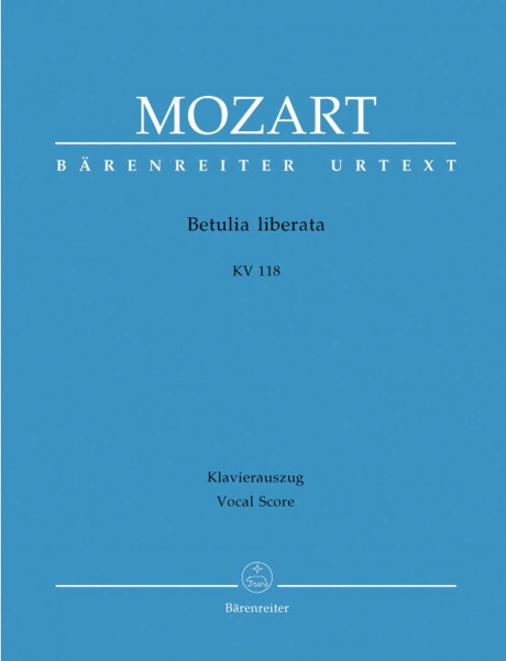 Betulia liberata, KV 118, Klavierauszug: Urtext
