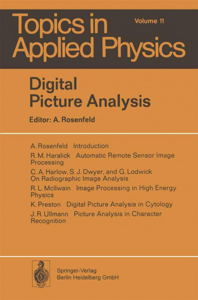 Digital Picture Analysis (Topics in Applied Physics, Band 11)