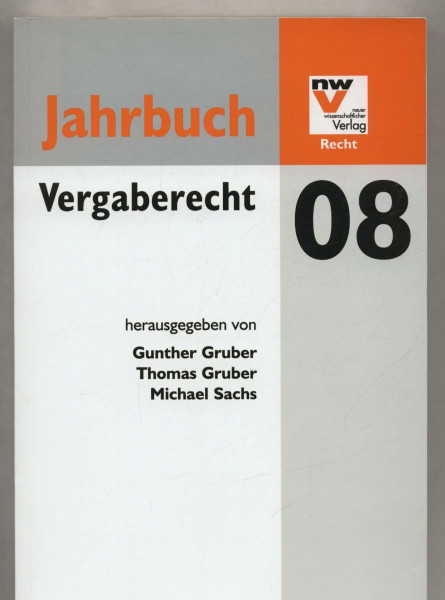 Vergaberecht: Jahrbuch 2008