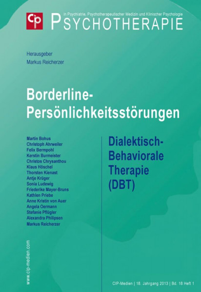 Borderline-Persönlichkeitsstörungen: Psychotherapie 2013, 18 (1)