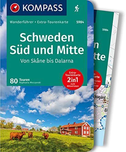KOMPASS Wanderführer Schweden Süd und Mitte, Von Skåne bis Dalarna, 80 Touren: mit Extra-Tourenkarte, GPX-Daten zum Download