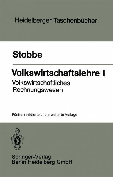 Volkswirtschaftslehre I: Volkswirtschaftliches Rechnungswesen