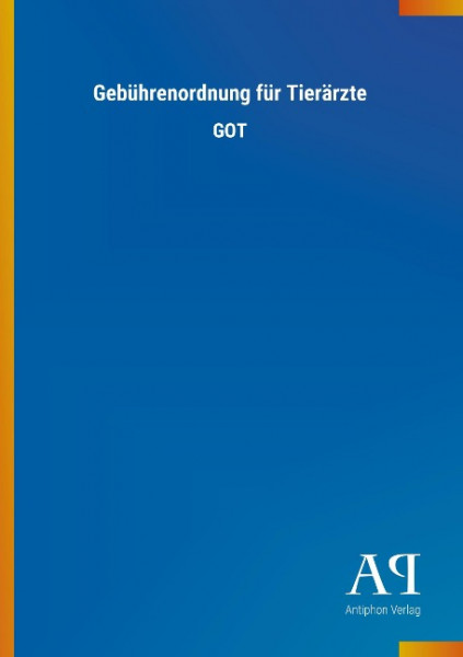 Gebührenordnung für Tierärzte