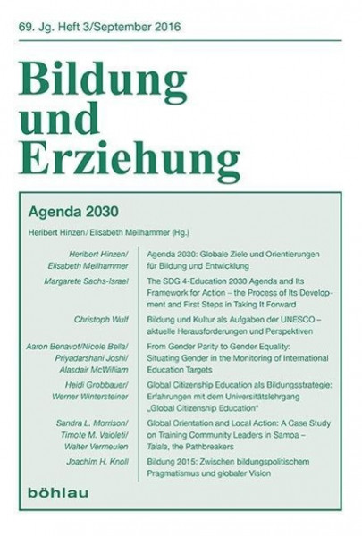 Agenda 2030 - Pädagogische und Entwicklungspolitische Positionen und Diskussionen