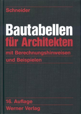 Bautabellen für Architekten