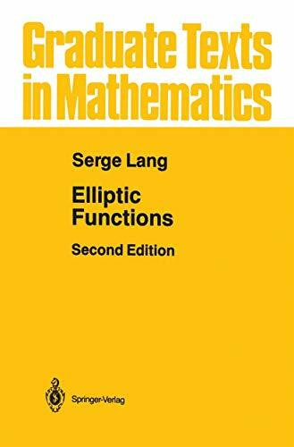 Elliptic Functions (Graduate Texts in Mathematics, 112, Band 112)