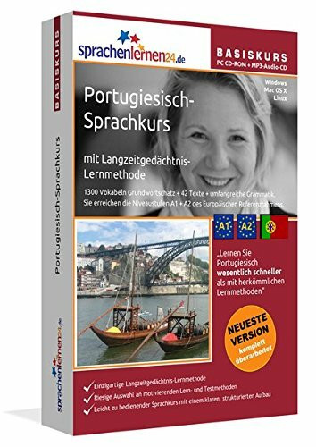 Portugiesisch Sprachkurs: Portugiesisch lernen für Anfänger (A1/A2). Lernsoftware + Vokabeltrainer
