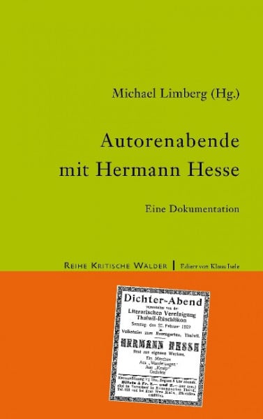 Autorenabende mit Hermann Hesse