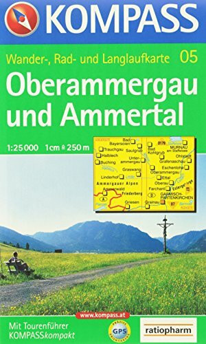 Oberammergau und Ammertal: Wander-, Bike- und Langlaufkarte. GPS-genau. 1:25.000