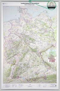 Poster Landschaftskarte Deutschland 1:750 000 mit Bestäbung