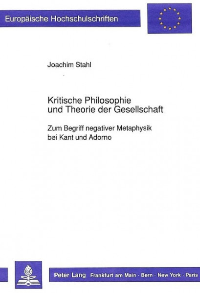 Kritische Philosophie und Theorie der Gesellschaft