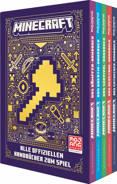 Minecraft Alle offiziellen Handbücher zum Spiel: Alle Handbuch-Bestseller in einem hochwertig veredelten Schuber | Das perfekte Geschenk für Gaming-Fans und Minecraft-Anfänger (Minecraft Handbuch)
