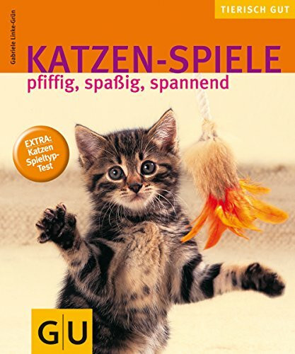 Katzen-Spiele, pfiffig, spaßig, spannend gelb 12 x 3,5 cm