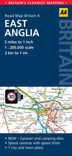 AA Road Map Britain 4: East Anglia