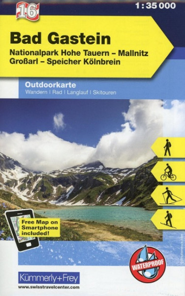 KuF Österreich Outdoorkarte 16 Bad Gastein 1 : 35 000