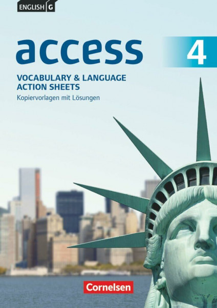 Access|NULL|Allgemeine Ausgabe 2014|Band 4: 8. Schuljahr|Vocabulary and Language Action Sheets|NULL|Kopiervorlagen mit Lösungen|NULL