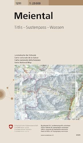 1211 Meiental: Titlis - Sustenpass - Wassen (Landeskarte 1:25 000, Band 1211)