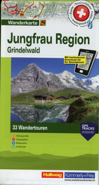 Hallwag Touren-Wanderkarte 04. Jungfrau Region 1 : 50 000