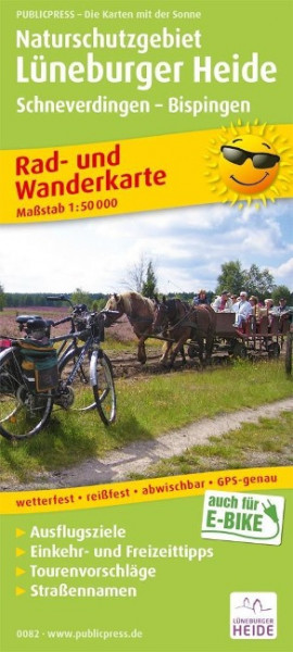 Naturschutzgebiet Lüneburger Heide, Schneverdingen - Bispingen 1:50 000