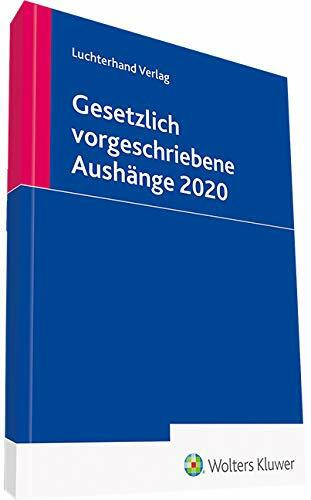 Gesetzlich vorgeschriebene Aushänge 2021