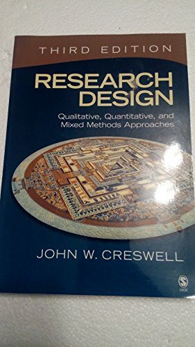 Research Design: Qualitative, Quantitative, and Mixed Methods Approaches