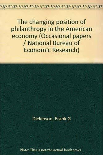 The Changing Position of Philanthropy in the American Economy