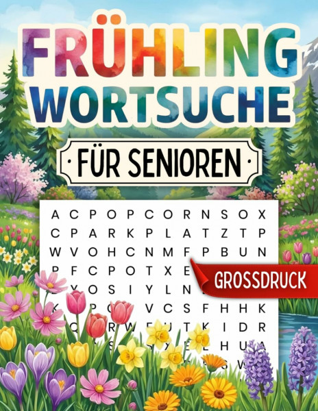 Frühling Wortsuchrätsel für Senioren - Großdruck: Gedächtnistraining, das Spaß macht – 100 Rätsel in großer Schrift zur Entspannung & Beschäftigung (Senioren Geschenk)