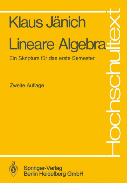 Lineare Algebra: Ein Skriptum für das erste Semester