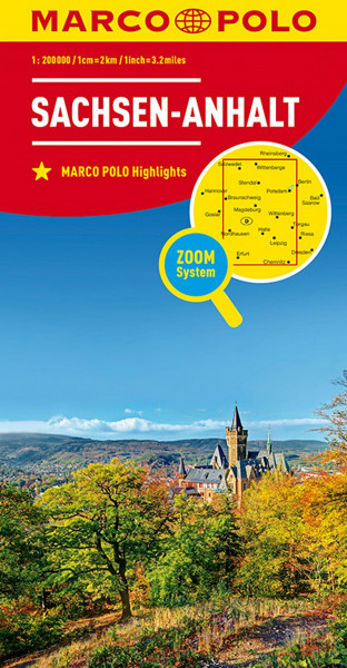 MARCO POLO Regionalkarte Deutschland 08 Sachsen-Anhalt 1:200.000: Wegenkaart Schaal 1 : 200.000