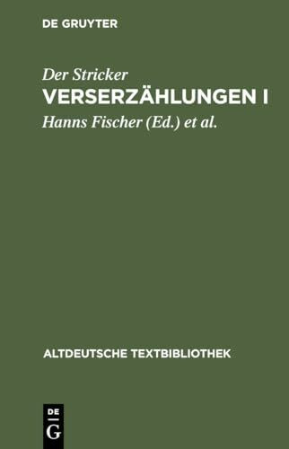Altdeutsche Textbibliothek, Nr.53, Verserzählungen (Altdeutsche Textbibliothek, 53, Band 53)