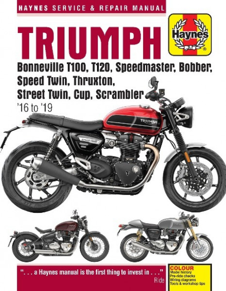 Triumph Bonneville T100, T120, Speedmaster, Bobber, Speed Twin, Thruxton, Street Twin, Cup & Scrambler 900 & 1200, '16-'19: Covers Models with Water-C