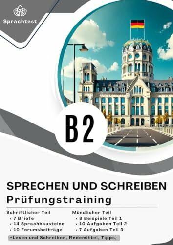 Sprechen und Schreiben. Prüfungstraining Deutsch-Test für den Beruf B2: 7 Briefe 14 Sprachbausteine 10 Forumsbeiträge |8 Beispiele Teil 1 | 10 ... | + Lesen und Schreiben + Redemittel + Tipps