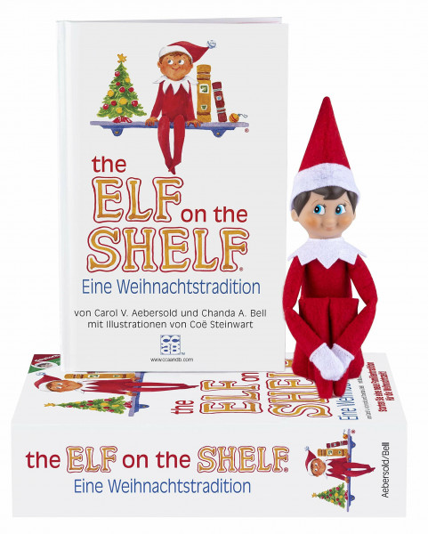 The Elf on the Shelf® Eine Weihnachtstradition | Junge mit Blauen Augen | inkl. zauberhaft illustriertem Buch, Erinnerungsbox & offizieller Adoptionsurkunde