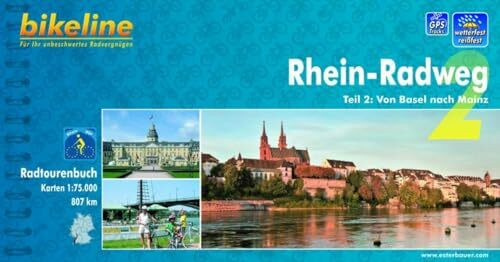 bikeline Radtourenbuch, Rhein-Radweg Teil 2: Von Basel nach Mainz, wetterfest/reißfest