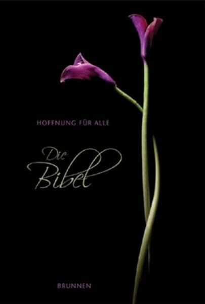 Hoffnung für alle - Die Bibel: Flower Edition 2, black