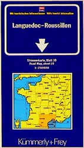 Languedoc - Roussillon: Strassenkarte 1:250000 mit touristischen Informationen Blatt 10 (Kümmerly+Frey Strassenkarten)