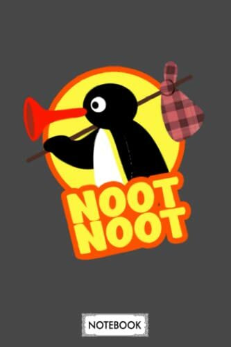 Noot Noot Pingu G81908 Notebook: Matte Finish Cover, 6x9 120 Pages, Planner, Lined College Ruled Paper, Diary, Journal