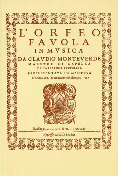 L'Orfeo - Favola In Musica SV.318. Gemischter Chor mit Begleitung.