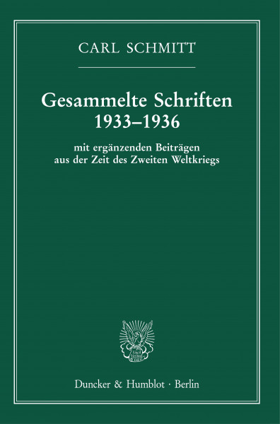 Gesammelte Schriften 1933-1936