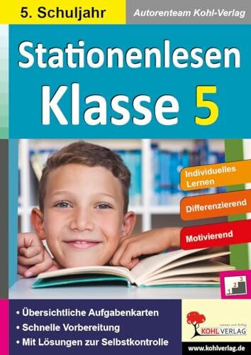 Stationenlesen Klasse 5: Kopiervorlagen in drei Niveaustufen (Stationenlernen)