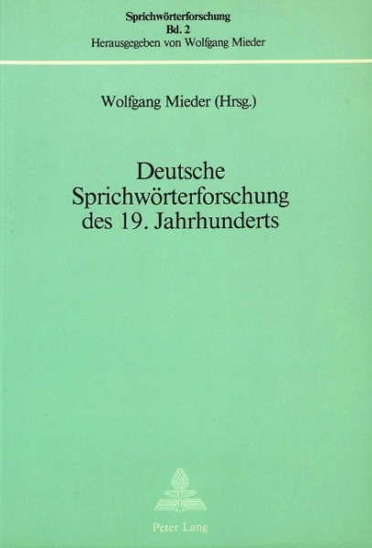 Deutsche Sprichwörterforschung des 19. Jahrhunderts