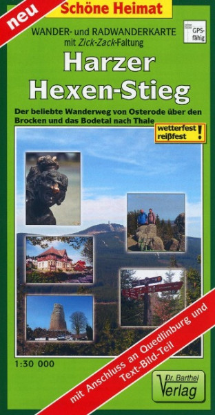 Harzer-Hexen-Stieg Radwander- und Wanderkarte 1 : 30 000