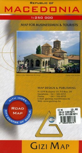 Macedonia Road Map 1 : 250 000: Map for Businessmen & Tourists. With index. City Centre of Skopje. With index. City Centre of Skopje