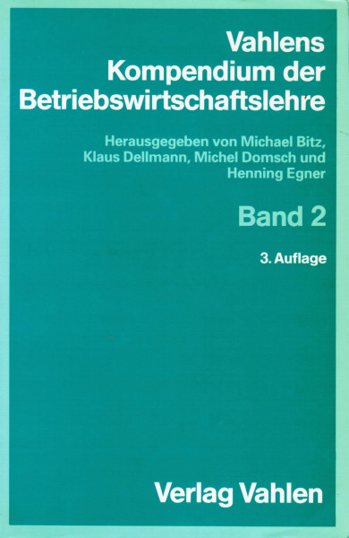 Vahlens Komependium der Betriebswirtschaftslehre
