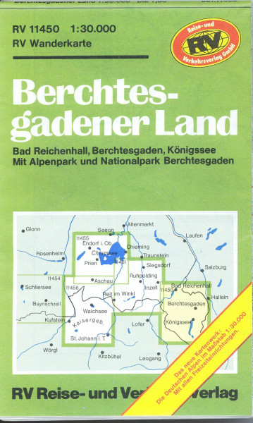 Berchtesgadener Land: Bad Reichenhall, Berchtesgaden, Königssee. Mit Alpen- und Nationalpark Berchtesgaden. Mit Freizeiteinrichtungen. 1:30000
