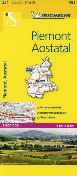 Michelin Lokalkarte Piemont-Aostatal 1 : 200 000