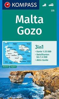 KOMPASS Wanderkarte 235 Malta, Gozo 1:25.000